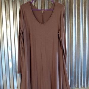Women's Long Sleeve Casual Loose T-Shirt Dress